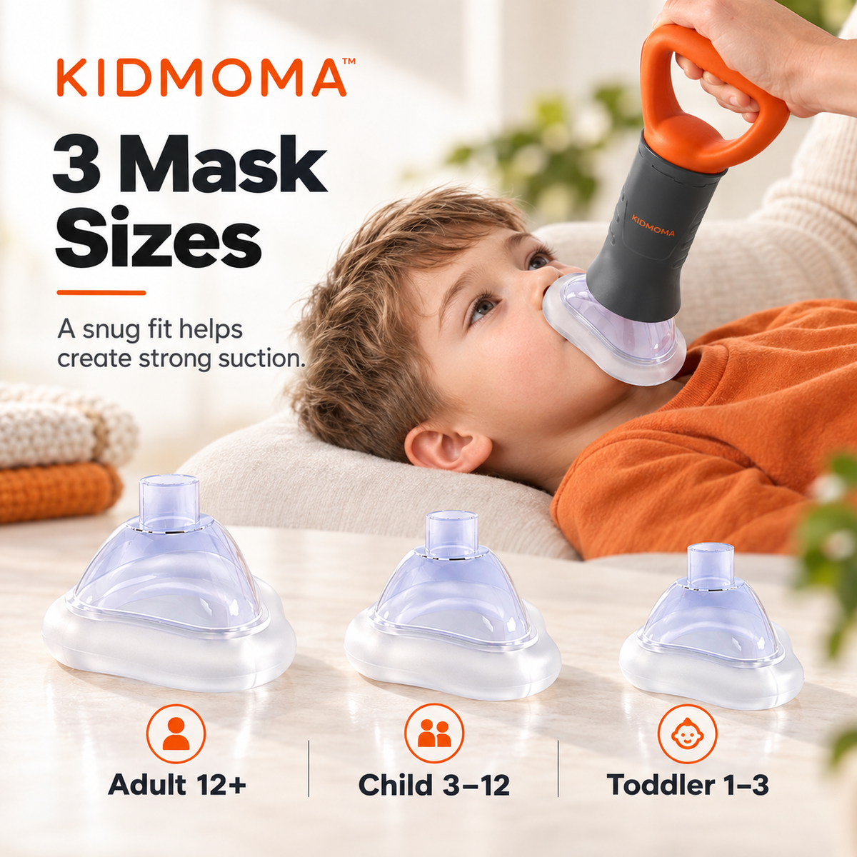 KIDMOMA kit with three mask sizes