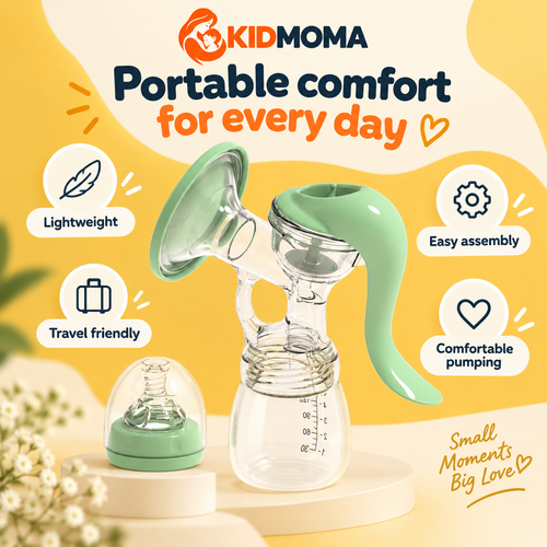 KIDMOMA manual breast pump, lightweight and portable - photo 2
